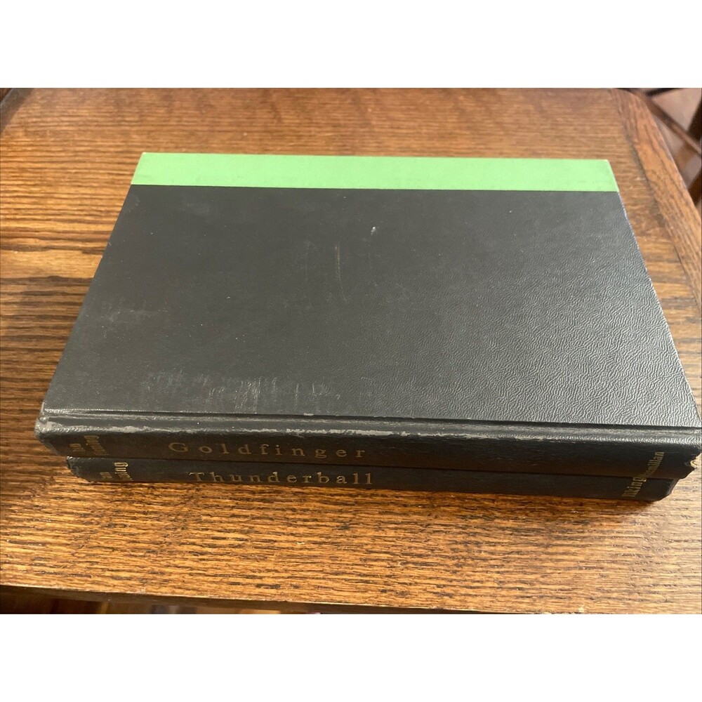 Ian Fleming 2 Book James Bond lot: Goldfinger Thunderball Hard Cover 1959/61